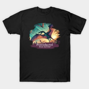 Pterodactyl - WILD NATURE - DINOSAURS -2 T-Shirt